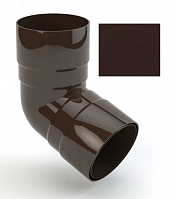 Колено (отвод) водосточной трубы Gamrat ПВХ 67,5 град., D-90, Темно-коричневый, двухраструбное 