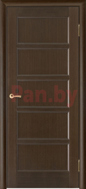 Межкомнатная дверь массив сосны Vilario (Стройдетали) Премьера-5 ДГ, Венге (900х2000)