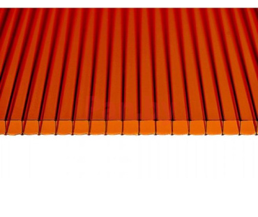 Поликарбонат сотовый Сэлмакс Групп Скарб бронза (коричневый) 6000*2100*6 мм, 0,86 кг/м2 фото № 1