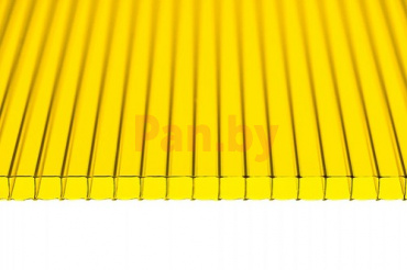 Поликарбонат сотовый Sotalux Желтый 6000*2100*4 мм, 0,48 кг/м2 фото № 1