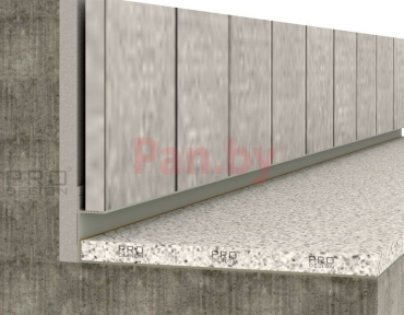 Плинтус универсальный алюминиевый Pro Design Panel 7208 теневой анодированный фото № 2