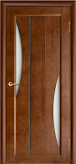 Межкомнатная дверь массив сосны Вудрев Вега-4, Темный орех