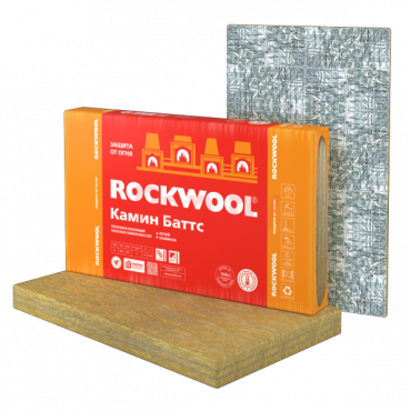 Минеральная каменная (базальтовая) вата  Rockwool Камин Баттс 1000x600х30 мм., 0.6 м2