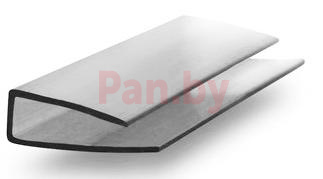 Торцевой профиль для поликарбоната Юг-Ойл-Пласт UP-4 мм серый фото № 1