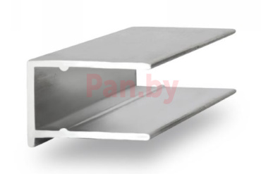 Торцевой профиль для поликарбоната Юг-Ойл-Пласт F-16мм алюминиевый фото № 1