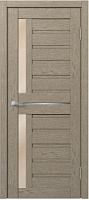 Межкомнатная дверь царговая экошпон МДФ Техно Профиль Dominika 422 Дуб капучино (стекло кремовое)