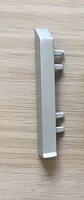 Заглушка для плинтуса металлическая AlPro13 2158 серебро (пара)