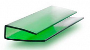 Торцевой профиль для поликарбоната Юг-Ойл-Пласт UP-6 мм зеленый