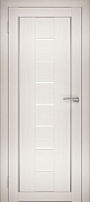 Межкомнатная дверь экошпон Юни Амати 10, Эшвайт (белое стекло)