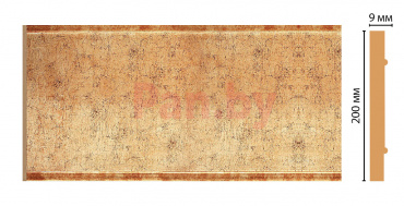 Декоративная панель из полистирола Декомастер Античное золото B20-552 2400х200х9 фото № 1