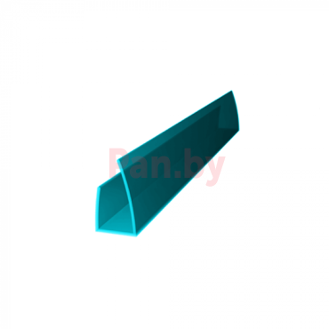 Торцевой профиль для поликарбоната Royalplast 10 мм Бирюза, 2100мм фото № 1