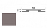 Доборная планка телескопическая Colorit Темно-серая эмаль 100, 10*100*2100 мм
