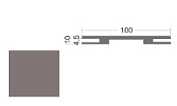 Доборная планка телескопическая Colorit Темно-серая эмаль 100, 10*100*2100 мм