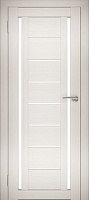 Межкомнатная дверь экошпон Юни Амати 6, Эшвайт (белое стекло)