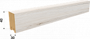 Декоративная интерьерная рейка из МДФ Stella Ривьера Дуб Санремо Белый 2700х40х30