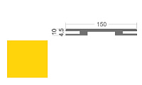 Доборная планка телескопическая Colorit Желтая эмаль 150, 10*150*2100 мм
