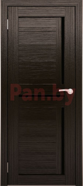 Межкомнатная дверь экошпон Юни Амати 18, Дуб венге (черное стекло) фото № 1
