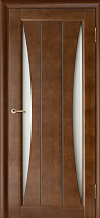 Межкомнатная дверь массив сосны Vilario (Стройдетали) Вега-3 ДЧ, Темный орех