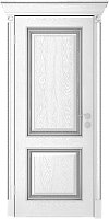 Межкомнатная дверь МДФ шпонированная Юркас Премиум Валенсия ДГ - Эмаль серебро