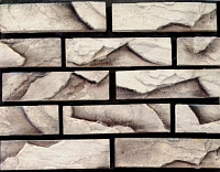 Декоративный искусственный камень Polinka Кирпичный скол  гипсовый 0802М, бежевый мрамор