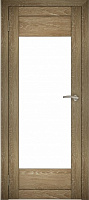 Межкомнатная дверь экошпон Юни Амати 14, Дуб Шале натуральный (белое стекло)