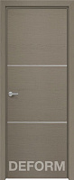 Межкомнатная дверь экошпон Deform Серия H Н-11, Дуб французский серый