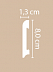 Плинтус напольный из полистирола Декомастер A037 (80*13*2000мм) фото № 2