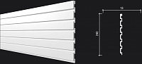 Декоративная реечная панель из дюрополимера Decor-Dizayn Белая Лепнина DD916 3000*240*13 мм
