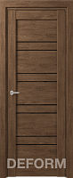 Межкомнатная дверь царговая экошпон Deform Серия D D15, Дуб шале корица Черный лак