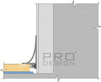 Плинтус напольный алюминиевый Pro Design Corner L 584 щелевой анодированный