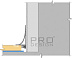 Плинтус напольный алюминиевый Pro Design Corner L 584 щелевой анодированный фото № 4