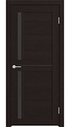 Межкомнатная дверь царговая Bafa Profile 2 (лиственница темная/черный лакобель)