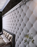 Декоративная 3д панель из гипса Polinka К1 Кожаный диван 420х420х25