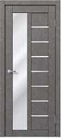 Межкомнатная дверь царговая экошпон МДФ Техно Профиль Dominika 428 Бетон серый (стекло белое)