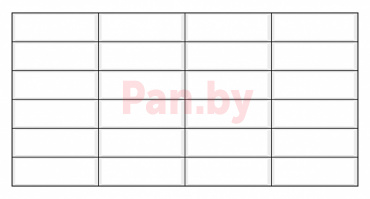 Панель ПВХ (пластиковая) листовая АртДекАрт Плитка Белая черный шов 955*480*3.2 фото № 1