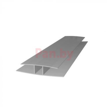 Соединительный профиль для поликарбоната Royalplast неразъемный 10мм серый фото № 1