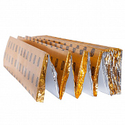 Подложка под виниловый пол из экструдированного пенополистирола Arbiton Secura LVT Click Smart, гармошка, золото, 1.5 мм