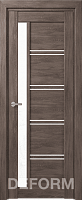 Межкомнатная дверь царговая экошпон Deform Серия D D19, Дуб шале графит Белый лак