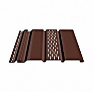 Софит виниловый Docke Premium Шоколад, с частичной перфорацией