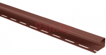 J-профиль для сайдинга Альта-Профиль Т-15, Красно-коричневый 3м фото № 1