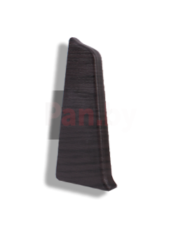 Заглушка для плинтуса ПВХ Декор Пласт 67 LL026 Зебрано Черно-Коричневый, левая фото № 1