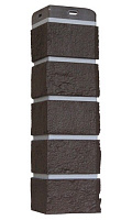 Угол наружный для фасадных панелей Grand Line Премиум Состаренный кирпич Шоколадный