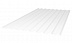Поликарбонат профилированный Пластилюкс-Групп МП-20, опал 2000*1150*0,8 мм (трапеция), 1,0 кг/м2 фото № 1