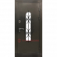 Входная дверь металлическая Titan.Doors Милано-1, Антик серебро/Эковенге
