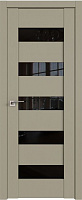 Межкомнатная дверь царговая ProfilDoors серия U Модерн 29U, Шеллгрей Триплекс черный