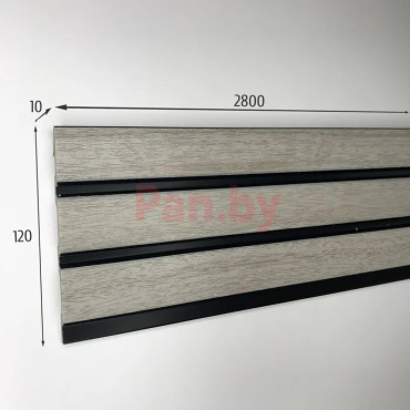 Декоративная реечная панель из полистирола Grace 3D Rail Ясень серый, 2800*120*10 мм фото № 7