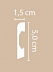 Плинтус напольный из полистирола Декомастер A038 (50*15*2000мм) фото № 2