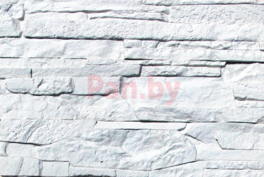 Декоративный искусственный камень Polinka Сланец Рифейский гипсовый угловой составной У0200, белый фото № 1
