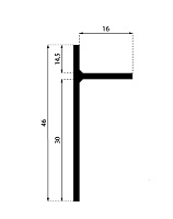 Плинтус напольный алюминиевый AlPro13 7208 Panel теневой анодированный