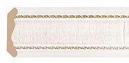 Плинтус потолочный из пенополистирола Декомастер Дуб белый с золотом 173-7D (57*57*2400мм)